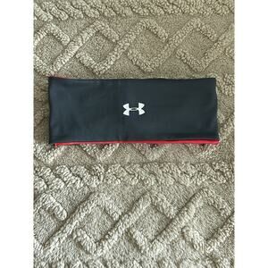 Under Armour Headband Reversible Cold Gear Wide Grey Red
